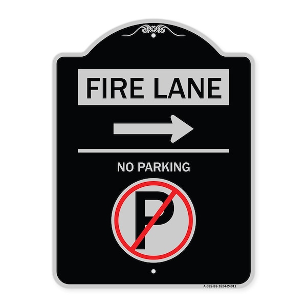 Signmission Fire Lane No Parking Heavy-Gauge Aluminum Architectural Sign, 24" x 18", BS-1824-24011 A-DES-BS-1824-24011 - main